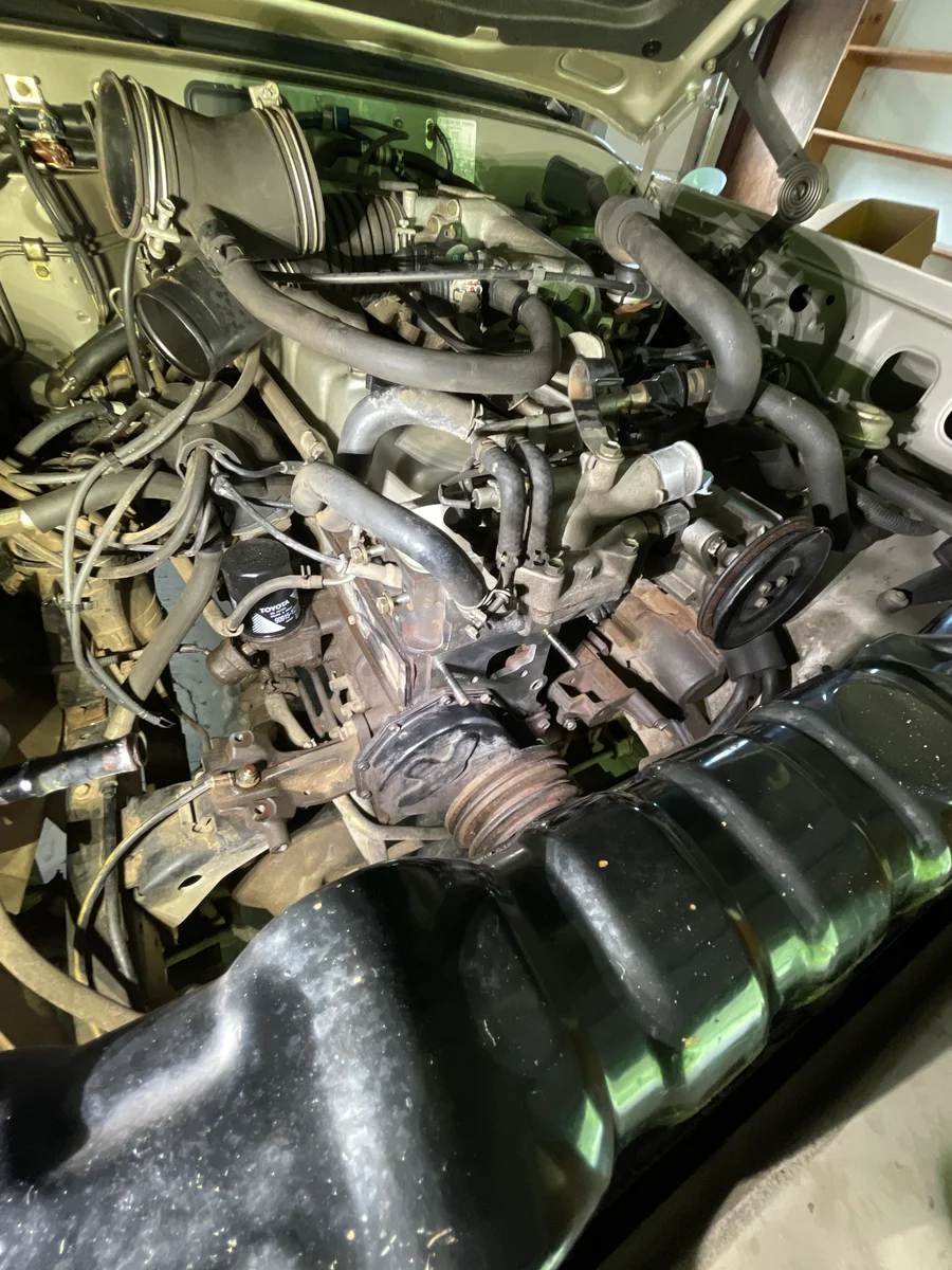 Water pump and belts