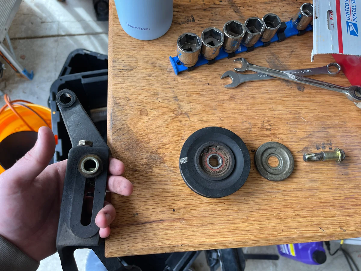 Water pump and belts