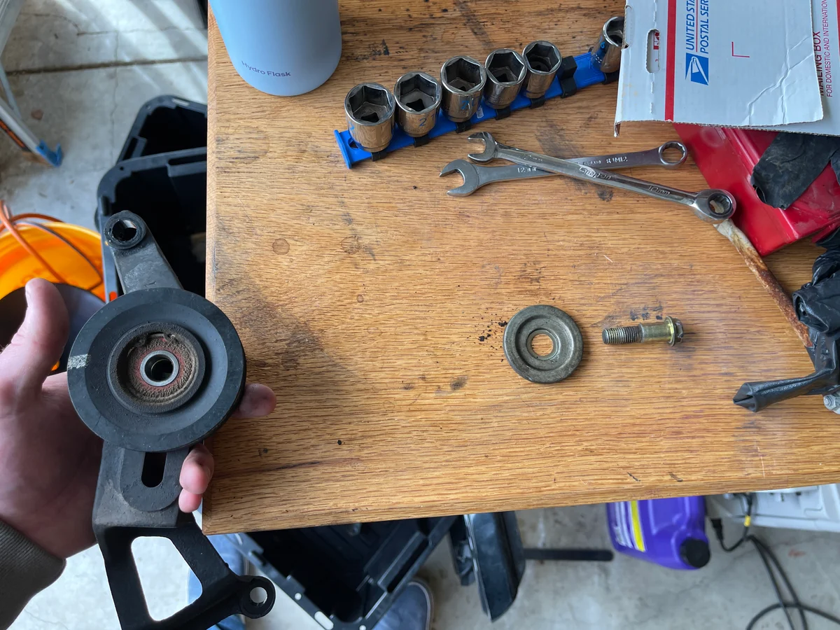 Water pump and belts