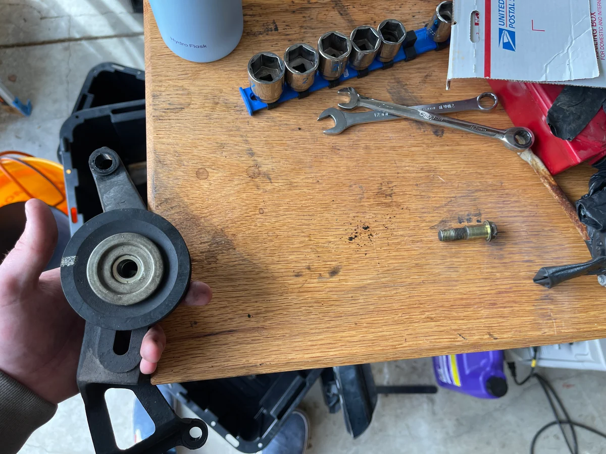 Water pump and belts