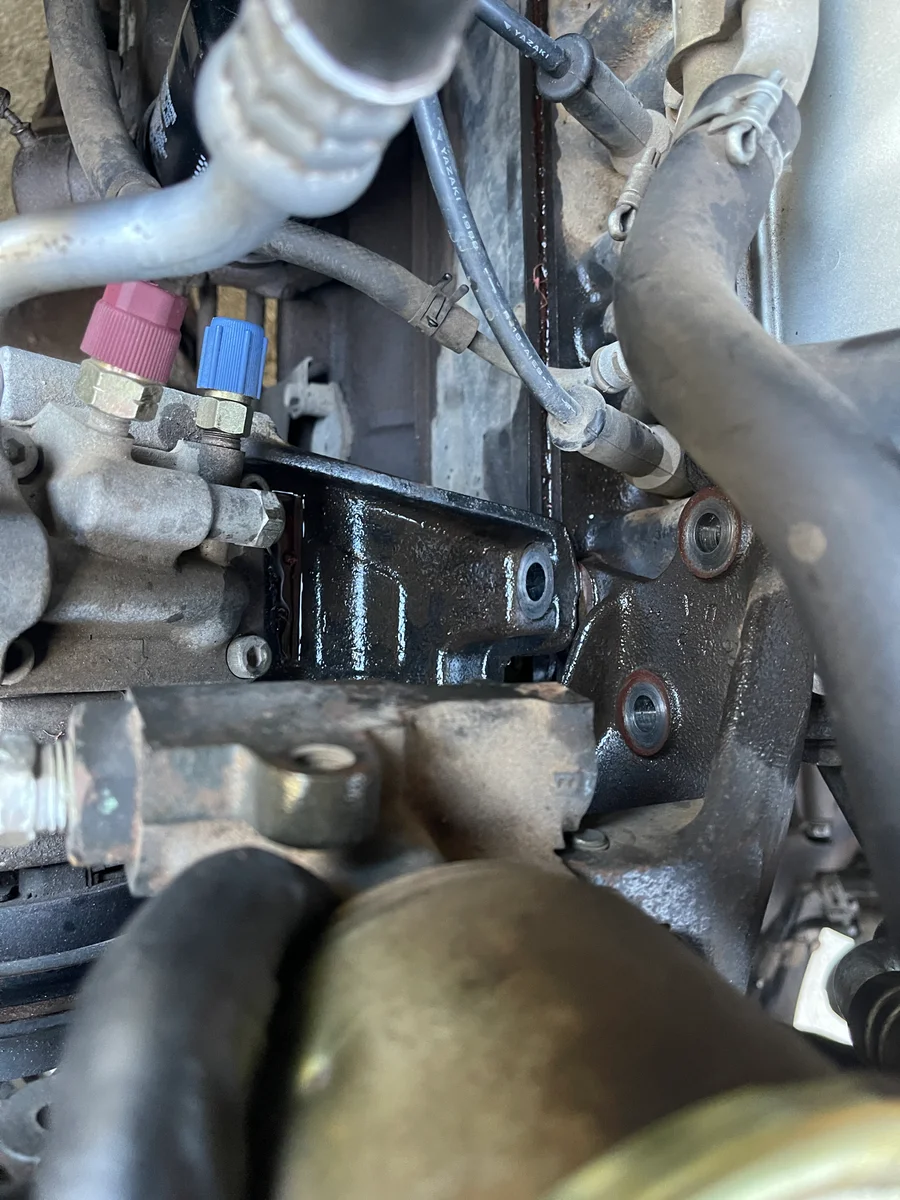Water pump and belts