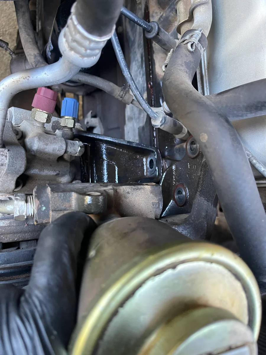 Water pump and belts