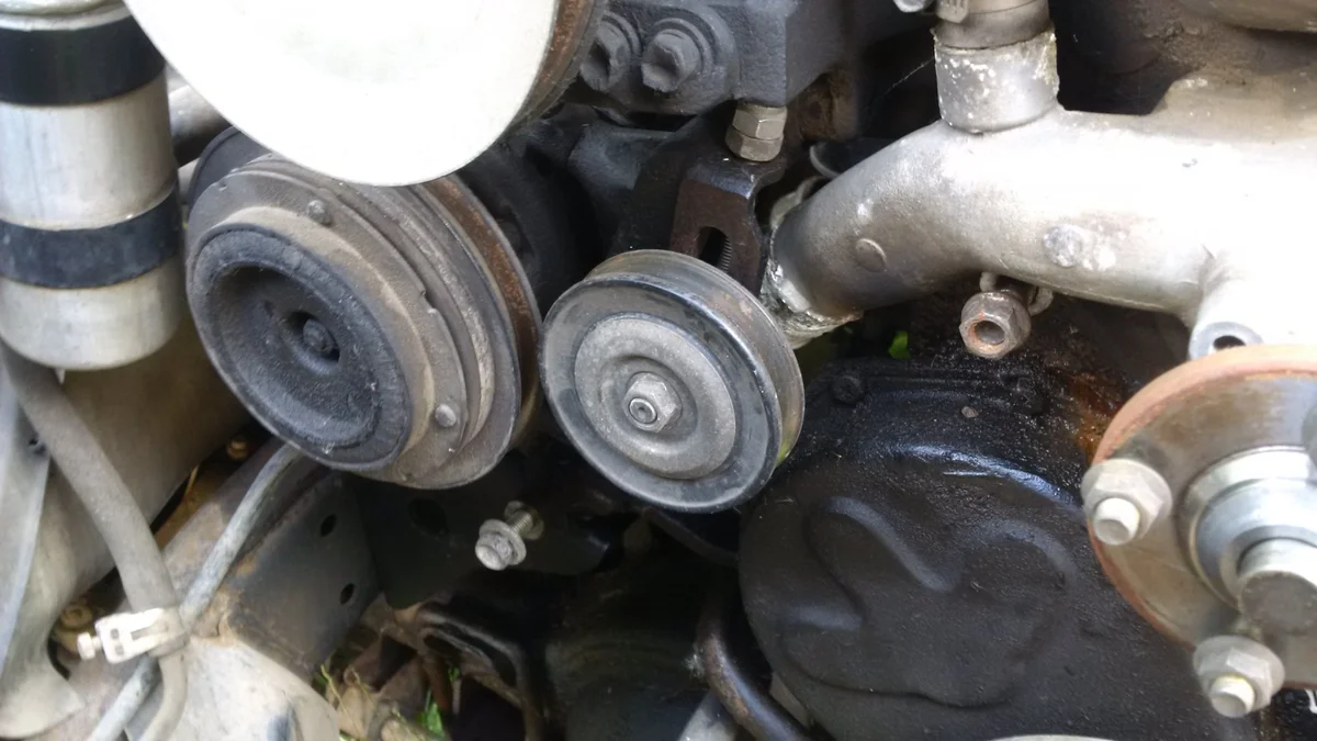 Water pump and belts