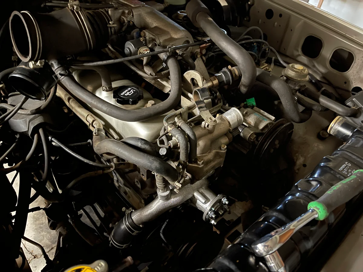 Water pump and belts