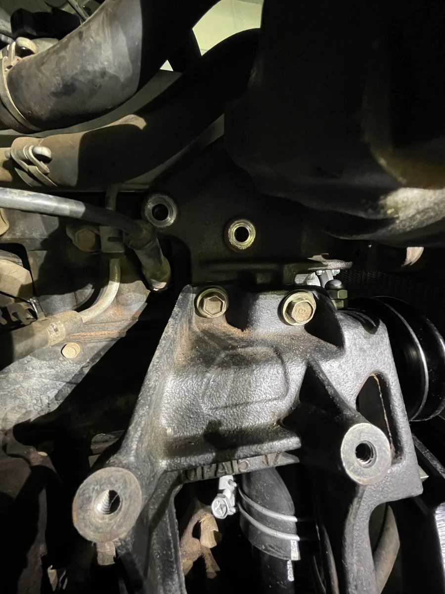 Water pump and belts