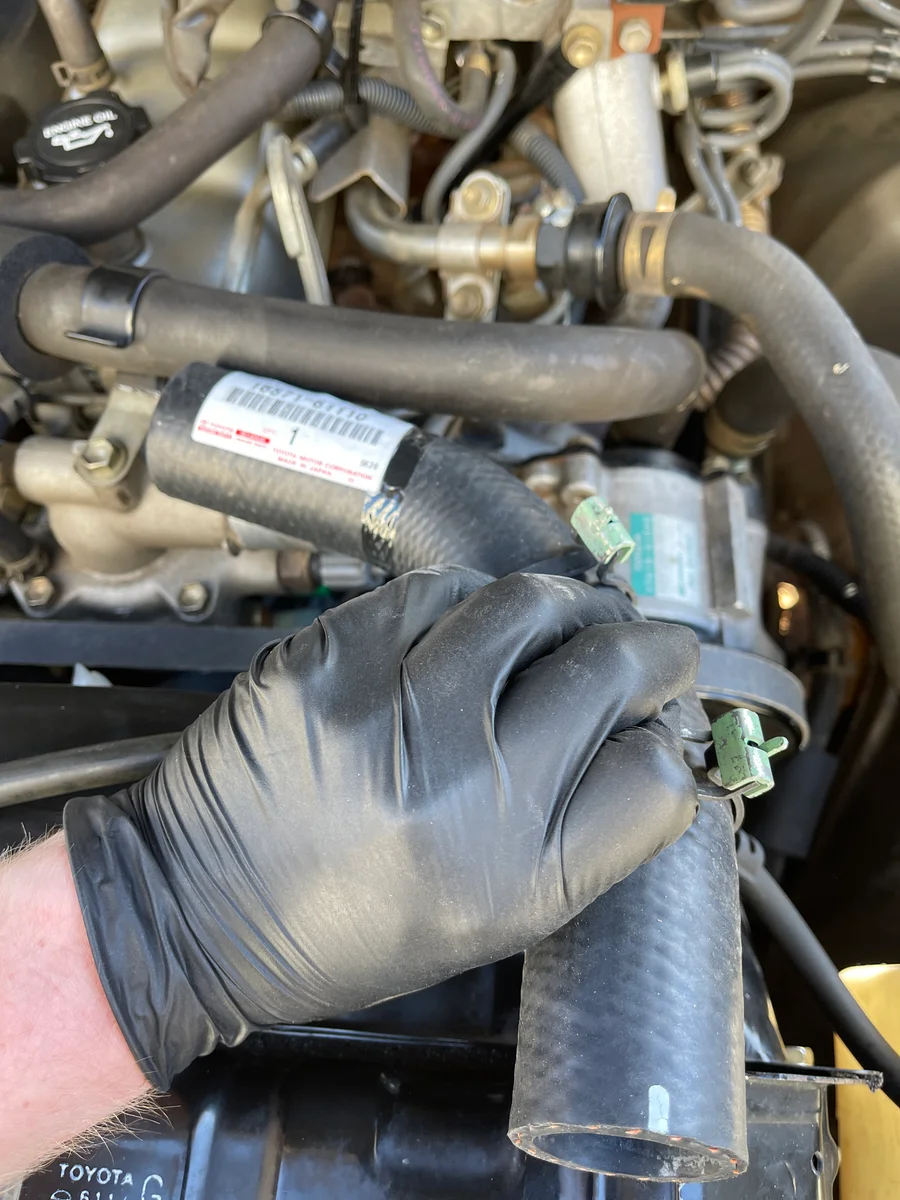 Water pump and belts